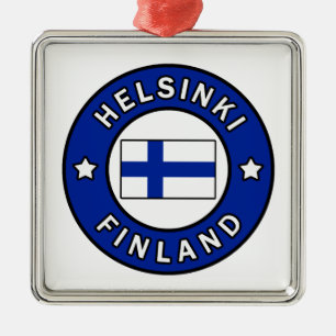 Helsinki Finland Metal Ornament