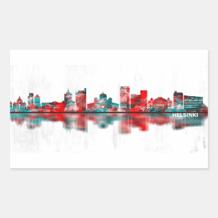 Helsinki Finland Skyline Sticker