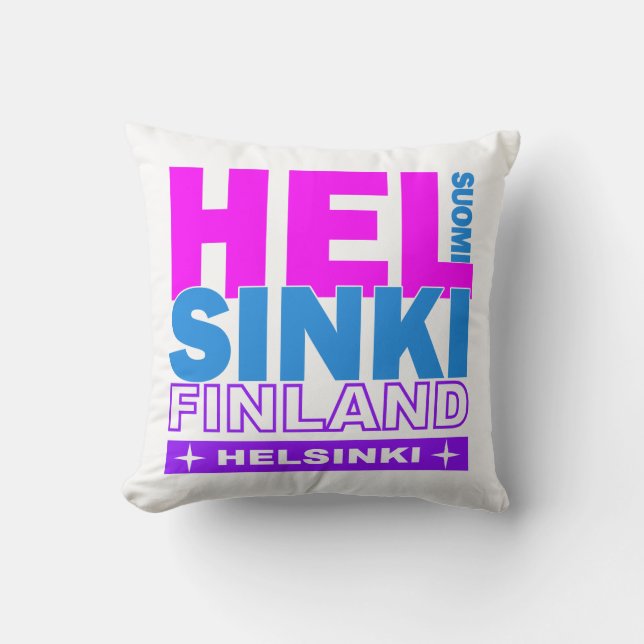 HELSINKI Finland throw pillow (Front)