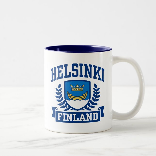 Helsinki Finland Two-Tone Coffee Mug (Right)