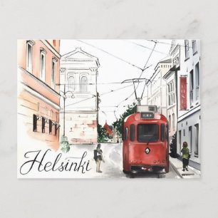 Helsinki Finland vintage travel city welcome to  Postcard