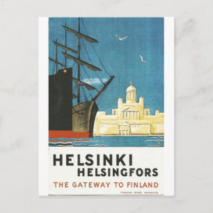 Helsinki, Finland vintage travel postcard