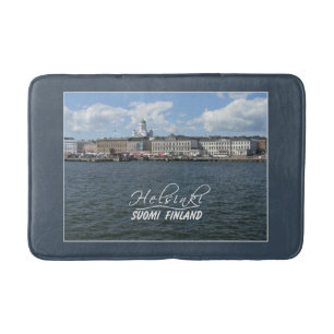 Helsinki Harbour Finland bath mat
