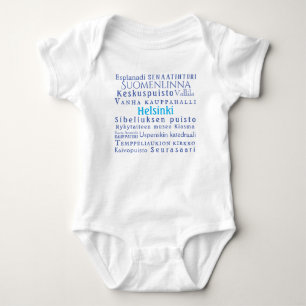 Helsinki Landmarks  Baby Bodysuit