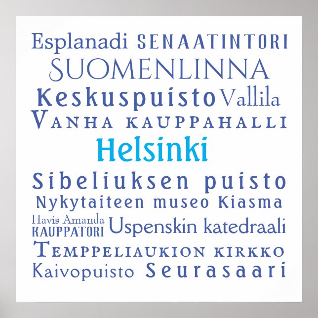 Helsinki Landmarks Value Poster Paper (Matte) (Front)