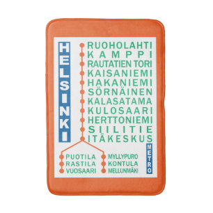 Helsinki Metro Stations bath mats