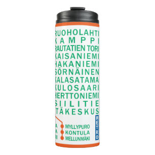 Helsinki Metro Stations custom name tumbler