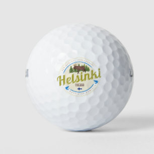 Helsinki moose capital of Finland vintage souvenir Golf Balls