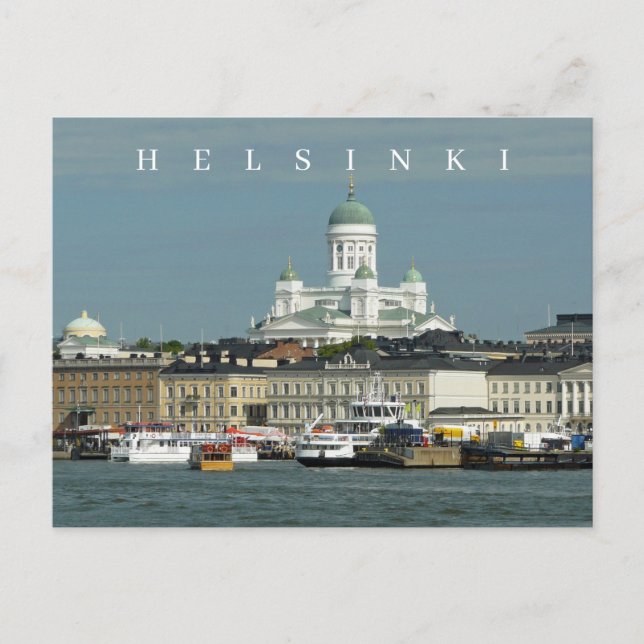Helsinki panoramic view postcard (Front)