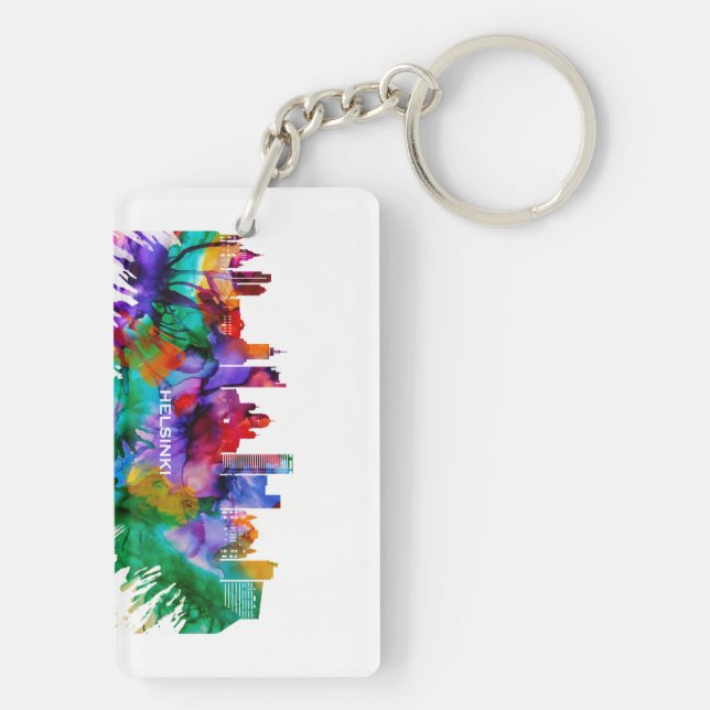 Helsinki Skyline Keychain (Back)