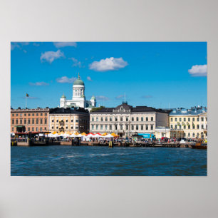Helsinki skyline poster