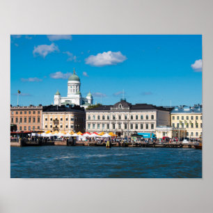 Helsinki skyline poster