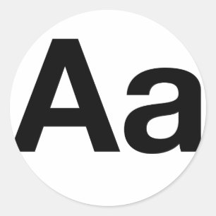 Helvetica Aa Classic Round Sticker