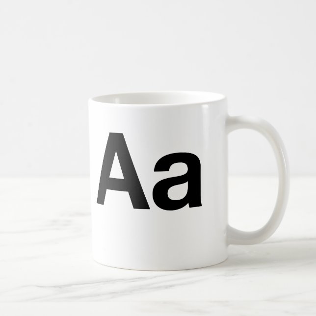 Helvetica Aa Coffee Mug (Right)