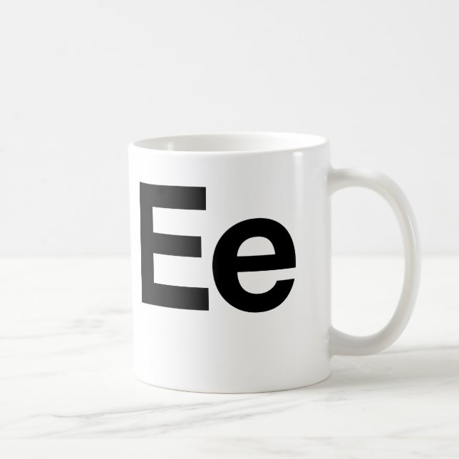 Helvetica Ee Coffee Mug (Right)