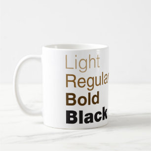 Helvetica Famille Café Mug