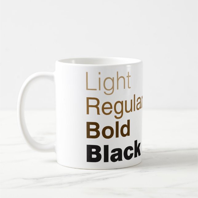 Helvetica Famille Café Mug (Gauche)