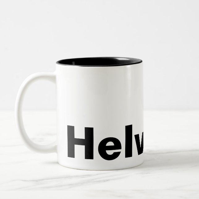 HELVETICA Two-Tone COFFEE MUG (Left)