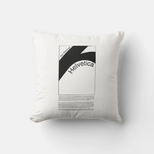 Helvetica Typography   Demo Design Throw Pillow