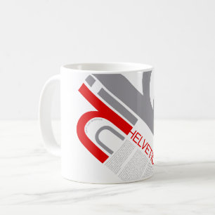 Helvetica Typography Design Coffee Mug