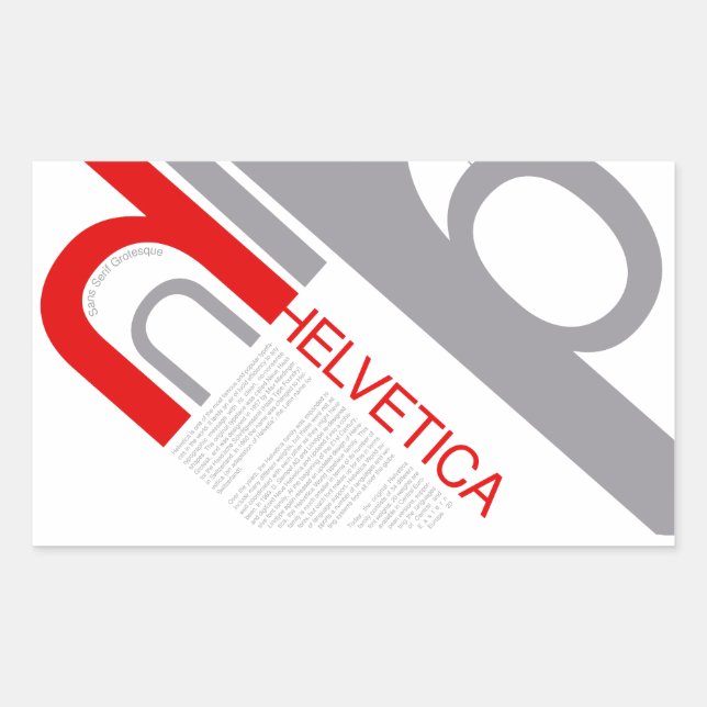 Helvetica Typography | Design Sticker (Front)