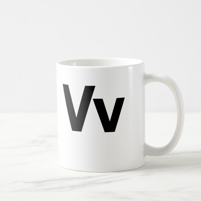 Helvetica Vv Coffee Mug (Right)