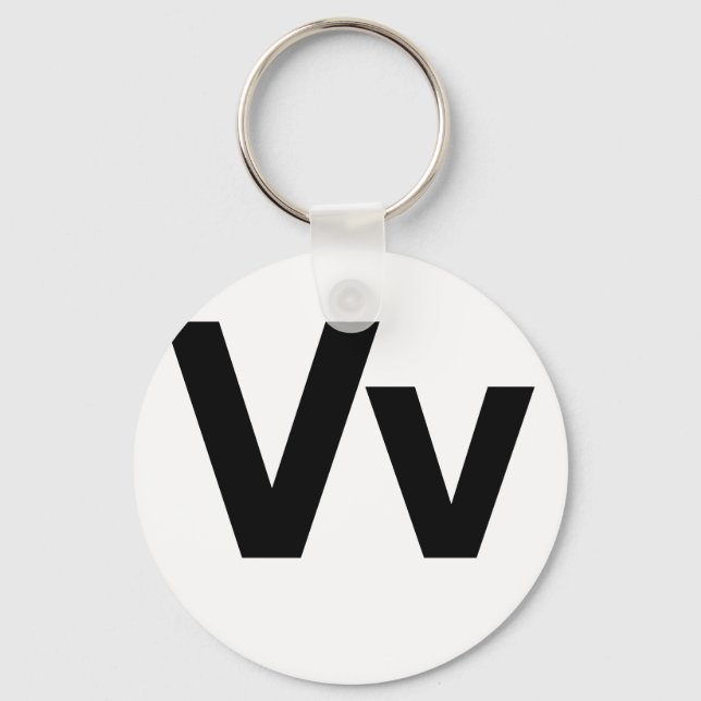 Helvetica Vv Keychain (Front)