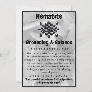 Hematite Crystal Meaning Card