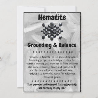 Hematite Crystal Meaning Card