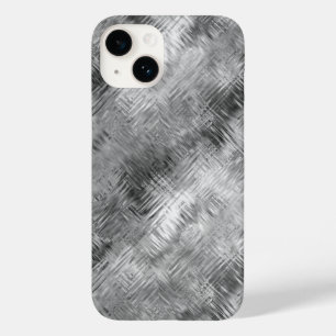 Hematite Grey Scribbled Texture Case-Mate iPhone 14 Case
