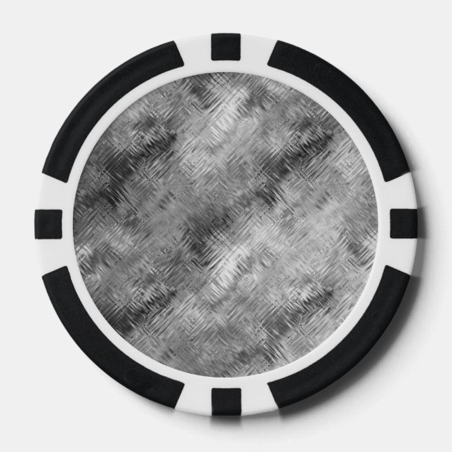 Hematite Grey Scribbled Texture Poker Chips (Front)