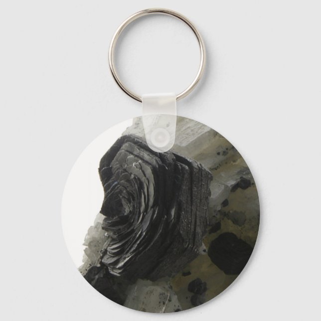 Hematite Iron Rose Keychain (Front)