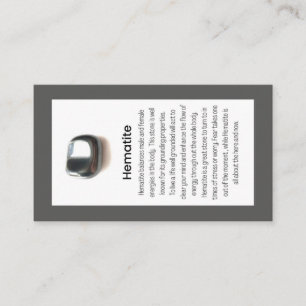 Hematite Quartz Crystal Meaning Jewellery Display Business Card