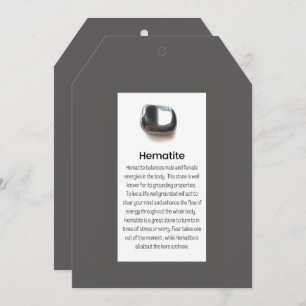 Hematite Quartz Crystal Meaning Jewellery Display  Holiday Card