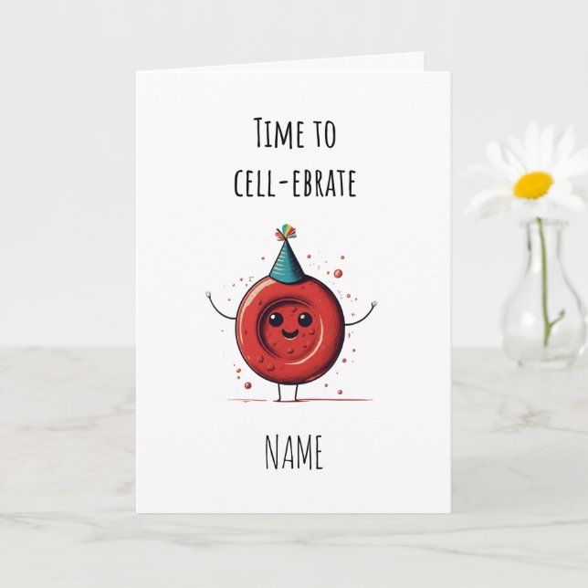 Hématologie Carte de félicitations pour globule ro (Petite plante)