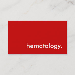hematology. business card