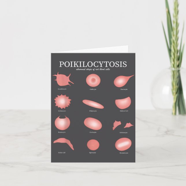 Hematology Red Blood Cell Laboratory Science Hemat Card (Front)