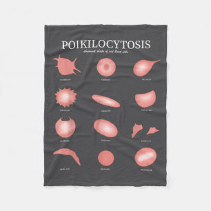 Hematology Red Blood Cell Laboratory Science Hemat Fleece Blanket