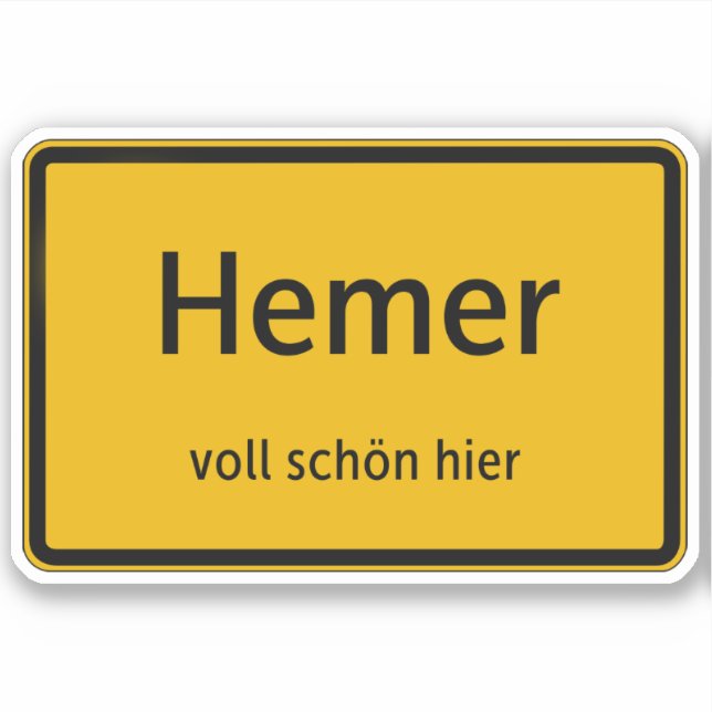 Hemer Sticker Autosticker (Front)