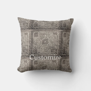 Hemet Maze Stone Thunder_Cove Throw Pillow