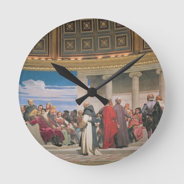 Hemicycle: Artists of All Ages, detail of the righ Round Clock (Front)