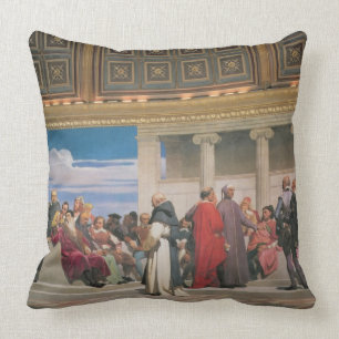 Hemicycle: Artists of All Ages, detail of the righ Throw Pillow