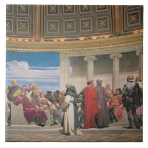 Hemicycle: Artists of All Ages, detail of the righ Tile