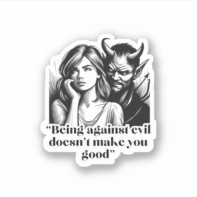hemingway quote sticker (Front)