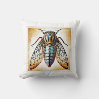 Hemipteran Insect 121024IREF220 - Watercolor Throw Pillow