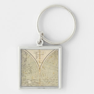 Hemisphere Atlas Map Keychain