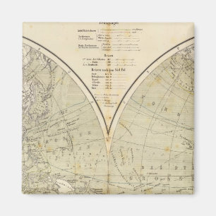 Hemisphere Atlas Map Magnet