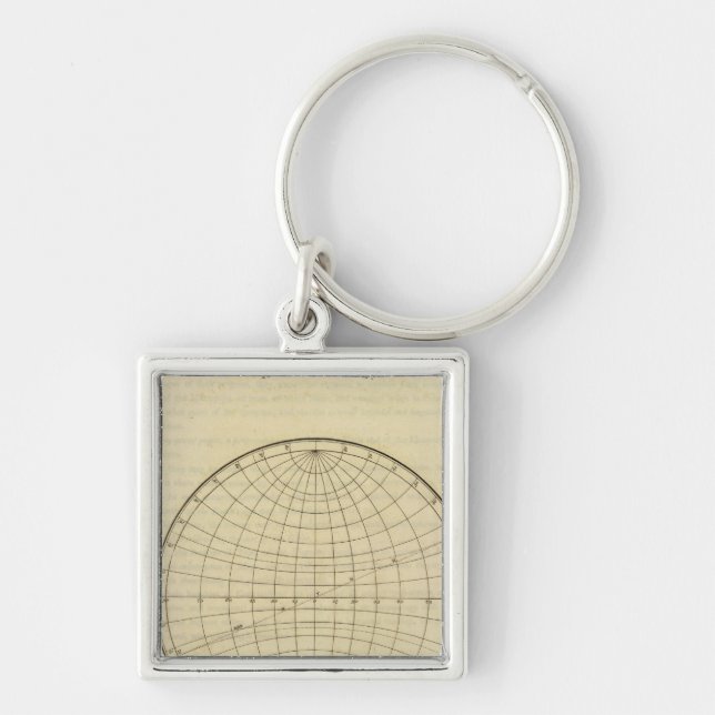 Hemisphere map keychain (Front)
