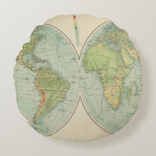Hemispheres 12 physical round pillow
