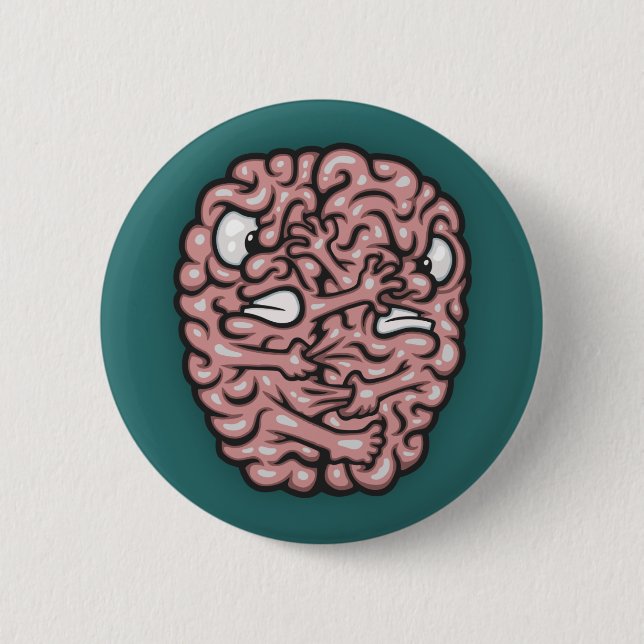 Hemispheres 2 Inch Round Button (Front)